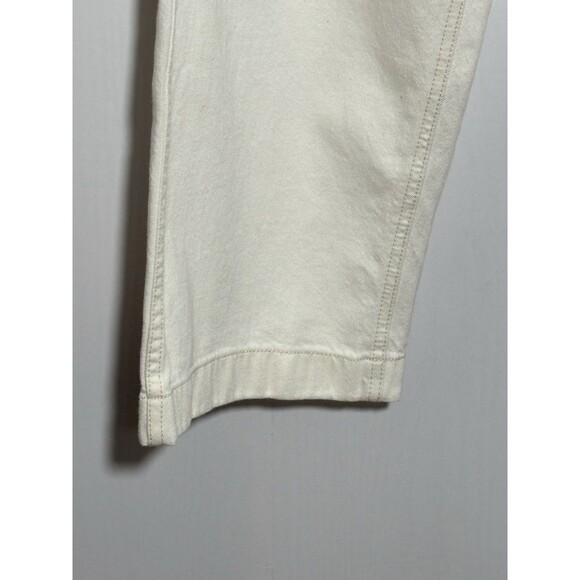 Madewell Patch Pocket Jeans Mens 31 White Ivory Ecru Relaxed Summer Denim New - Picture 6 of 16